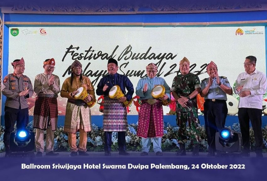 Pembukaan festival Budaya Melayu Sumsel 2022 di Hotel Swarnadwipa, Palembang.