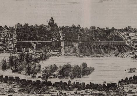 sketsa van der laan palembang kuto gawang 1596